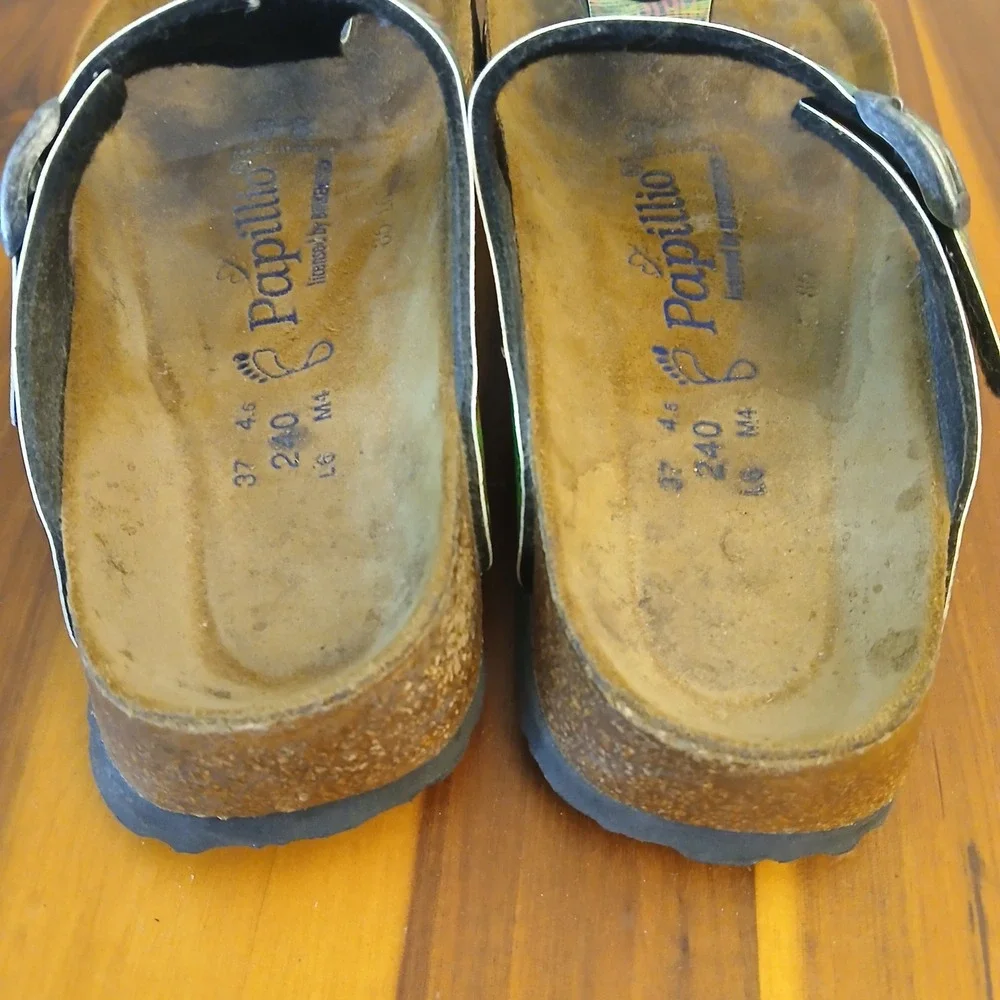 Birkenstock Papillio Gizeh Womens 37 L6 Palm Leaf Green Thong Sandals